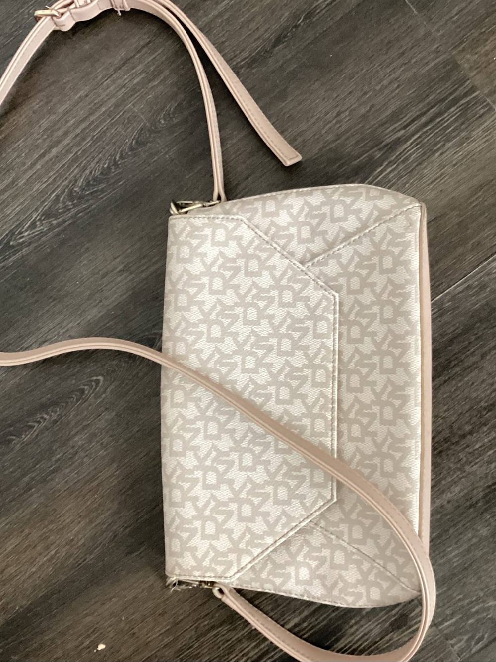 DKNY Pale Blush Monogram Crossbody Bag